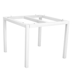 Stern Aluminium Tischgestell 90x90 cm, weiß, Vierkantrohr