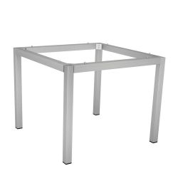 Stern Edelstahl Tischgestell 90x90 cm, Vierkantrohr