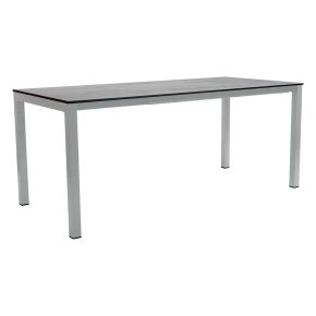 Stern Ausziehtisch 130/180x80 cm Edelstahl mit Tischplatte Silverstar Zement hell