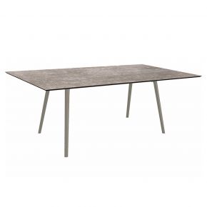 Stern Tisch 180x100cm Interno Rundrohr konisch Aluminium graphit/ Silverstar 2.0 Metallic grau