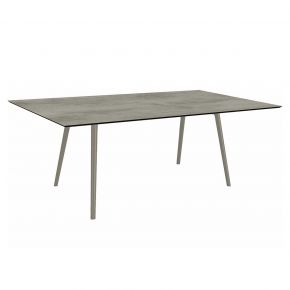 Stern Tisch 180x100cm Interno Rundrohr konisch Aluminium graphit/ Silverstar 2.0 Zement