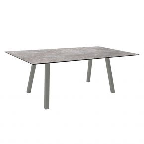 Stern Tisch INTERNO Vierkantrohr 180x100x75 cm Alu graphit mit Tischplatte Silverstar 2.0 Metallic grau