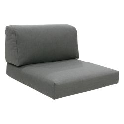 Zebra Belvedere Kissenset Sessel zu 3650, 1 Rückenkissen, 1 Sitzpolster Bezug: Tuva medium grey
