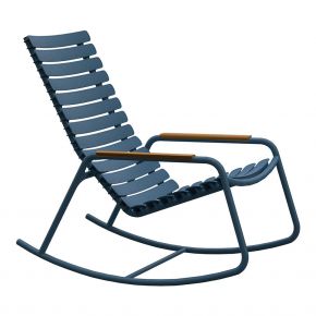 Houe ReCLIPS Rocking chair – Schaukelstuhl mit Armlehne aus Bambus - Sky blue