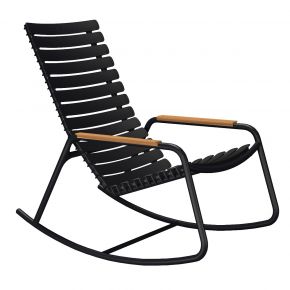 Houe ReCLIPS Rocking chair – Schaukelstuhl mit Armlehne aus Bambus  - Black