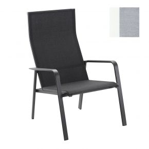 Solpuri BREEZE Lounge Sessel, stapelbar - Aluminium weiß / softex shell