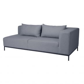 Stern TAAVI 2,5 Sitzer-Sofa anthrazit mit Bezug Outdoorstoff kristall anthrazit, Armlehne links inkl. Schutzhülle