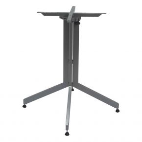 Stern Tischgestell 80x80 cm, Aluminium graphit, abklappbar für Tischplatte Silverstar 2.0