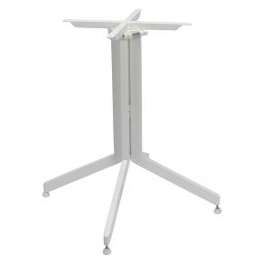 Stern Tischgestell 80x80 cm, Aluminium weiß, abklappbar für Tischplatte Silverstar 2.0