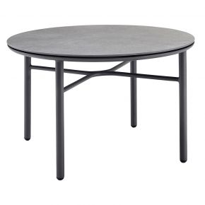 Solpuri LOOP Lounge Tisch Ø 70 x 45 cm - Aluminium anthrazit / Keramik Standard - cement anthrazit