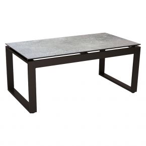 Stern Beistelltisch Allround Aluminium schwarz matt mit mit Tischplatte Silverstar 2.0 Vintage stone