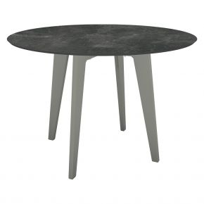 Stern Tisch Ø 110 cm Aluminium graphit mit mit Tischplatte Silverstar 2.0 Slate