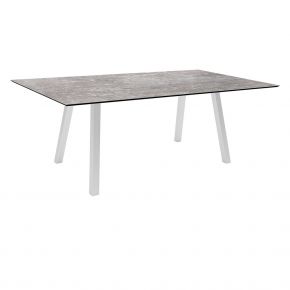 Stern Tisch INTERNO Vierkantrohr 180x100x75 cm Edelstahl mit Tischplatte Silverstar 2.0 Metallic grau