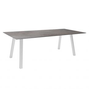 Stern Tisch INTERNO Vierkantrohr 220x100x75 cm Edelstahl mit Tischplatte Silverstar 2.0 Smoky
